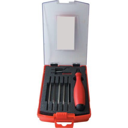 SwissBurr E, Hand Deburring Set,Diamond Coating Filing & Deburring, Set Of 8