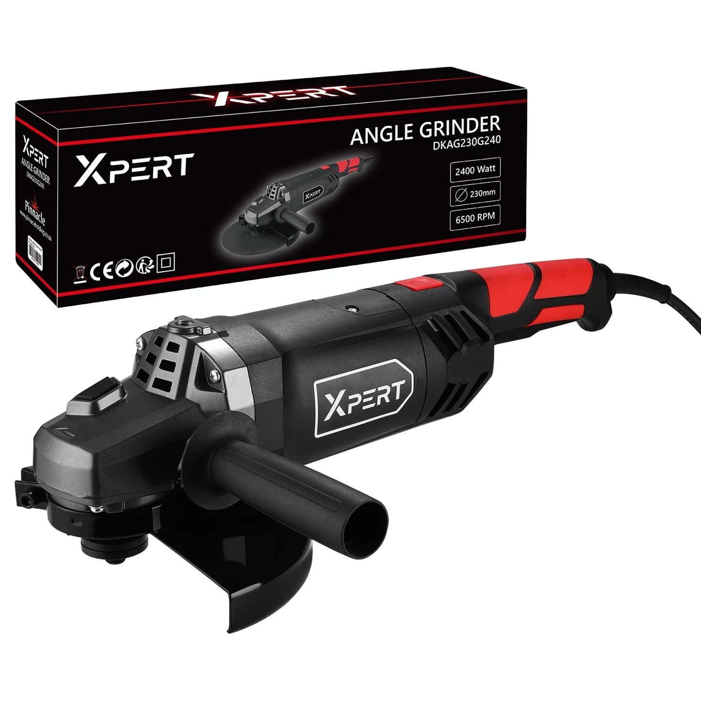 Pinnacle 230mm 2400W Corded Angle Grinder – Cutting, Polishing & Sanding