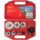 Tork Craft Holesaw Set 9pc In Case Bi-Metal 22 29 35 44 51 64mm(TCHSK09E)