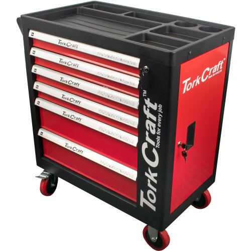 Tork Craft 6 Drawer Roller Tool Box On Castors With 184pc Of Stock (TC620050)