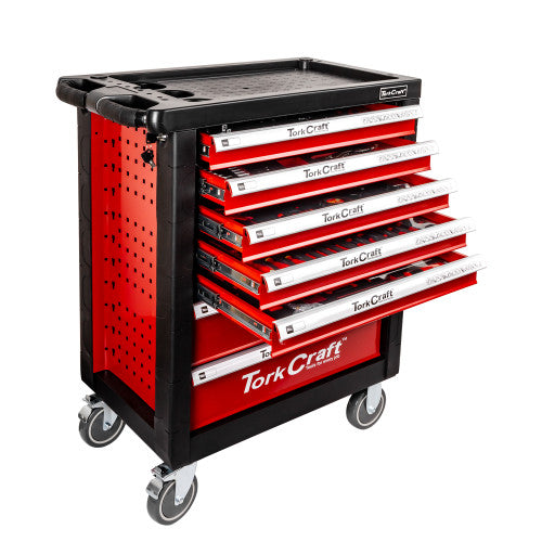 Tork Craft 7 Drawer 196pc Roller Box Cabinet On Castors Trolly (TC620030)