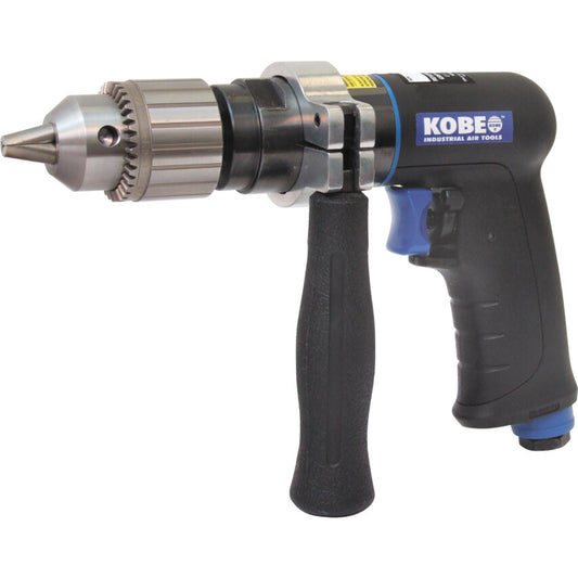 Kobe Blue Line B2842, Air Drill, Air, 800rpm, Keyed, 1.5 to 13mm, 1/4in., 373W
