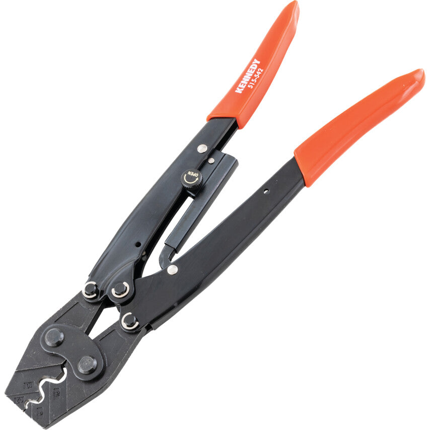 Kennedy Crimping Pliers for Wire Ferrules, DIN 1 - 2, 6, 10, 16mm², AWG 14, 10, 8, 6, 275mm Overall Length