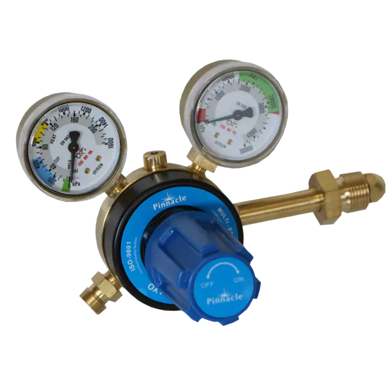 Multi Stage Oxygen Regulator Brass Bonnet