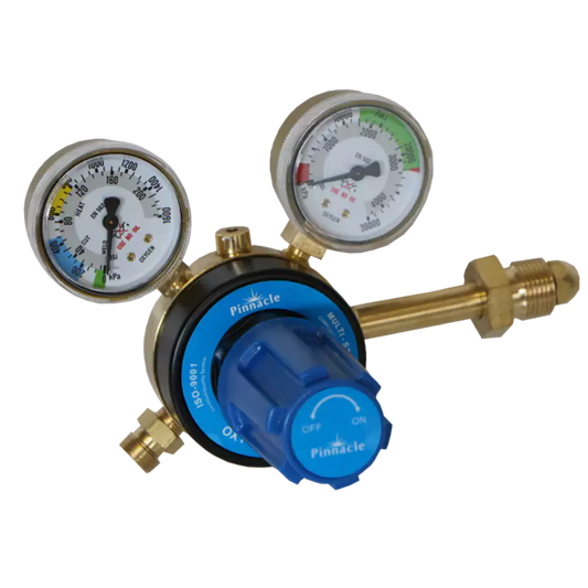 Multi Stage Oxygen Regulator Brass Bonnet