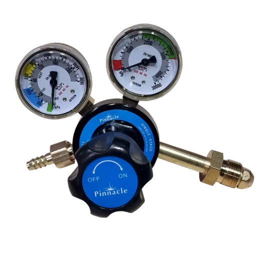Single Stage Oxygen Regulator Brass Bonnet