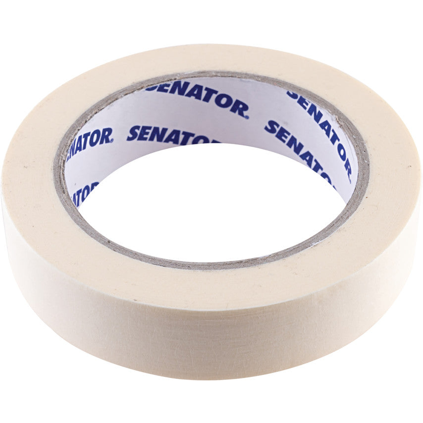 Senator Masking Tape, Crepe Paper, 25mm x 50m, Cream