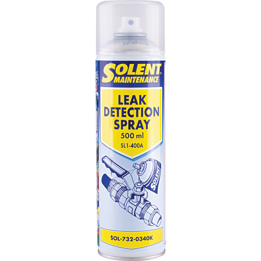 Solent Maintenance SL1-400A, Leak Detector, Aerosol, 500ml