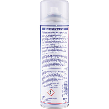 Solent Maintenance SL1-400A, Leak Detector, Aerosol, 500ml